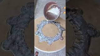 صهر المعادن صب علي الرمال صنعات جديده #satisfying #experiment #art #shorts