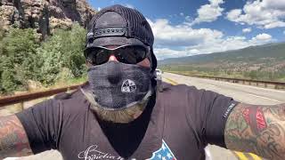 American Biker JOHNY THAITEX ride the Rocky Mountains USA