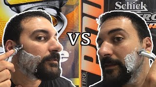 Gillette Fusion 5 Proshield Power vs Schick Quattro Power - Beard Shaving Review