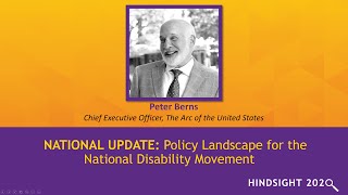 NATIONAL UPDATE: Landscape and Priority Policies for the National Disability Movement