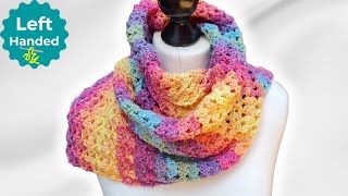 LEFT HANDED Crochet Scarf for Beginners - The Dirty Granny!