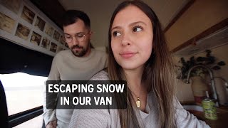 VANLIFE TRAVELS // MARFA MYSTERY LIGHTS & ESCAPING WINTER SNOW IN THE DESERT