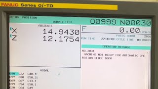 FANUC 0i-TD: How to troubleshoot an OPERATOR MESSAGE by looking at the PMC LADDER logic