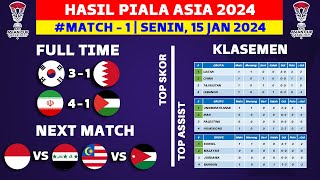 Hasil Piala Asia 2024 Tadi Malam - Korea Selatan vs Bahrain - Klasemen Piala Asia Qatar 2024 Terbaru