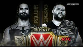 WWE Clash Of Champions 2016 Kevin Owens vs Seth Rollins Official Match Card