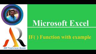 Ms Excel - IF function || How to use IF function in Excel ||  IF Logical Function || IF formula