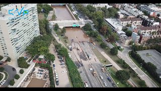 Hurricane Ida Flooding on I-76 in Philadelphia, PA -9/2/21 -Drone Video by Charles Smith (4K)