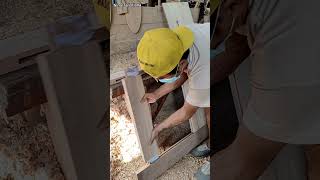 Bikin pintu kayu minimalis #shorts