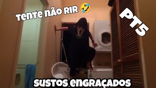 os sustos mais engraçados pt5 🤣 tente não rir 🤣😂