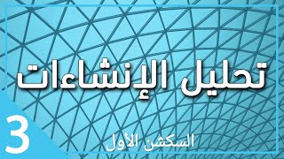 سكشن 1 تحليل وميكانيكا الإنشاءات -- ثالثة مدني 2022 (revision on determinacy of structures )