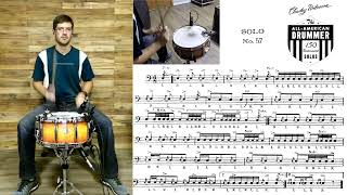 Solo Nº 57 - Charley Wilcoxon - The All-American Drummer - 150 Rudimental Solos