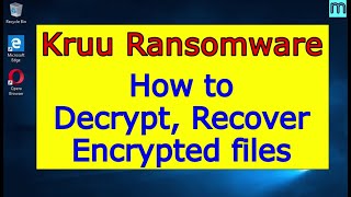 Kruu virus (ransomware). How to decrypt .Kruu files. Kruu File Recovery Guide.