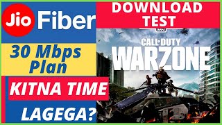 JIO FIBER 30 Mbps - Call of Duty WARZONE DOWNLOAD TEST