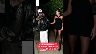 Justin Beiber and Hailey on a date night in Santa Monica #justinbieber #haileybieber #shorts #viral