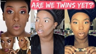 I TRIED FOLLOWING A JACKIE AINA MAKEUP TUTORIAL CHALLENGE | What Lies Beneath the Weave