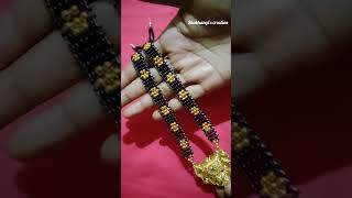 Mangalsutra design with golden flowers #short