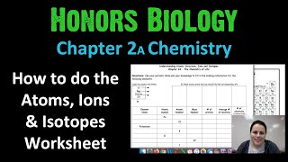 Honors Bio: How to do the Atoms, Ions, Isotopes Worksheet