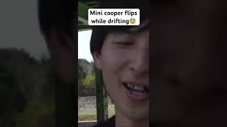 Mini cooper flips while drifting😨 #cars #youtubeshorts #shorts #viral #crazy