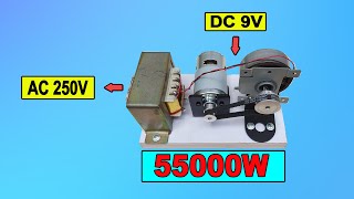 How to Make Generator 9V to 250V Using Motor Brushless #020