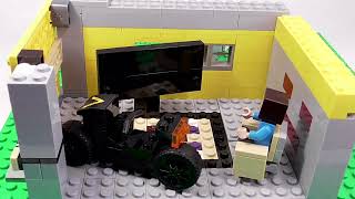 мини гараж Стива. Steve's mini garage. Minecraft. Lego. Лего Стив.