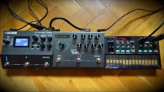 Korg Volca FM + Boss RV-500 + Strymon Timeline - drone, ambient, space music