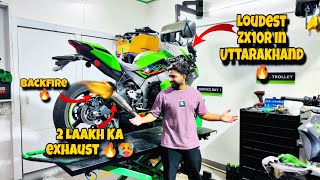 Finally Kawasaki ZX10R Me 2 Laakh Ka Loud Exhaust Laga Diya || Uttarakhand Ki Sbse Loud 2024 ZX10R