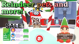 New Christmas Update In Adopt Me! Reindeer Pets, Christmas Town And Big Sale! Roblox