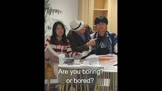 understanding Boring vs Bored #englishteacher #grammar #funny #comedy #coffeeshop #ielts