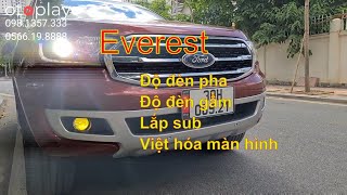 Độ đèn Ford Everest cả pha cả đèn gầm siêu siêu sáng !