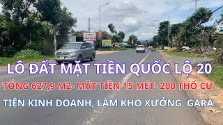 [0979691890]Chủ cần sang lại lô đất mặt tiền ql20, tổng 727,9 m2, MT15m, phù hợp kinh doanh,đất bằng