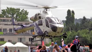 Hungarian Air Police helicopter landing at Budaörs Airshow 2024