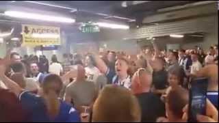 Wigan Fans In The Concourse vs Coventry 8th August 2015