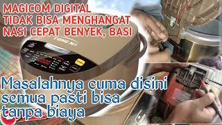 Magicom tidak bisa penghangat, nasi benyek, cepat basi.masalah umum, awampun bisa,