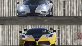 Forza 7 - Koenigsegg One:1  vs Ferrari FXX K on Top Gear Track battle!