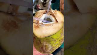 Amazing Coconut cutting technique| fresh nariyal pani |coconut water #youtubeshorts #viral #shorts