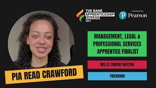 Pia Read Crawford - Willis Towers Watson - Finalist for The BAME Apprenticeship Awards 2021