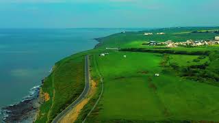 Drone video of southerndown, Wales. The Welsh Coastline.