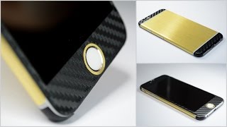 iPhone 6 with CARBON Fibre & Brushed GOLD Skin / Wrap - Review