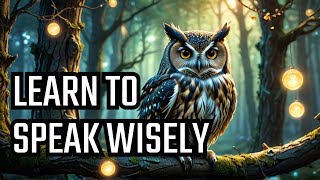 The Wise Owl's Lesson: Speak Wisely!