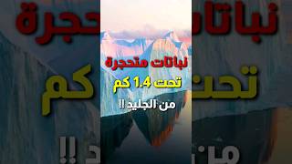 نباتات متحجرة تحت عمق 1.4 كم من الجليد في جرينلاند ! #shorts