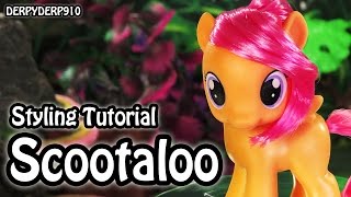 My Little Pony:  Scootaloo Cutie Mark Crusaders Hair Styling Tutorial MLP Toy