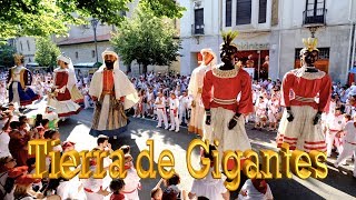 Gigantes de Pamplona. Iruñeko Erraldoiak. 6 de julio. San Fermín. Txistulariak.