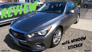 2019 INFINITI Q50t LUXE REVIEW -- BARGAIN LUXURY SEDAN FOR ALL !