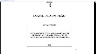 CFT 2023 / Curso de Formação de Taifeiros da Aeronáutica / Militar de Carreira nível médio