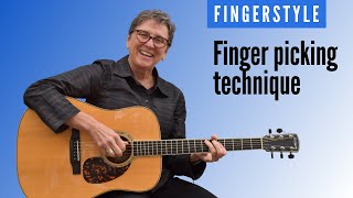 Learn beginner finger picking technique on guitar | Beginner guitar lesson