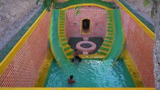 [Full Video]Build Twins Water Slide To Underground Swimming Pool And Luxury House With Water Well