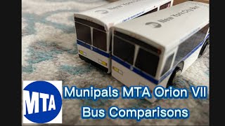 Munipals MTA Orion VII Bus Comparisons