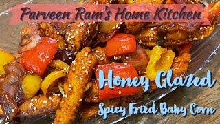 Honey Glazed Spicy Fried Baby Corn Recipe