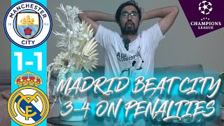 CITY V MADRID REACTION  PENALTY SHOOT OUT 3-4 | RODRYGO KDB GOAL | CHAMPIONS LEAGUE REACTION SAM JR