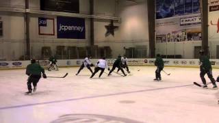 Dallas Stars players skate in Frisco